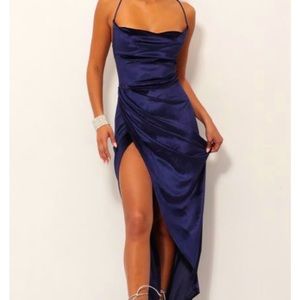BRAND NEW velvet navy maxi dress